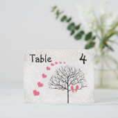 シルバーダマスクハニーサックルバーズテーブル番号カード ポストカード (スタンド正面)