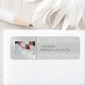 シルバーダマスクバラブライダルシャワー住所 シール (インサイチュ)