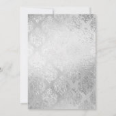 シルバーダマスクフローラ結婚式招待状 招待状 (裏面)