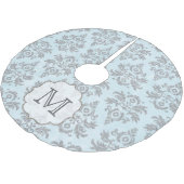 シルバーダマスクレースモノグラムイニシャルツリースカート ブラッシュドポリエステルツリースカート (アングル)