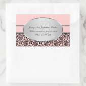 シルバーダマスク日付ステッカーを保存 長方形シール (バッグ)