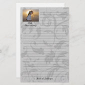 シルバーダマスク結婚記念日 便箋 (正面/裏面)