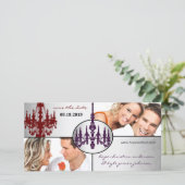 シルバーダマスクChandelier日付写真を保存 セーブザデート (スタンド正面)