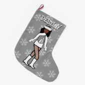 シルバーダンサークリスマスストッキング ラージクリスマスストッキング (正面 (吊り時))