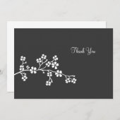 シルバーチェリー ブルーム フラット カード ありがとうメモ (正面/裏面)