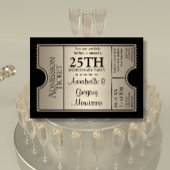 シルバーチケットスタイル25結婚周年記念パーティー 招待状