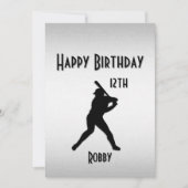 シルバーチケット野球誕生日パーティーの招待状 招待状 (正面)