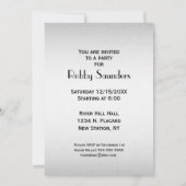 シルバーチケット野球誕生日パーティーの招待状 招待状 (裏面)