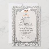 シルバーチャロフィエスタベビーシャワー招待状 招待状 (正面)