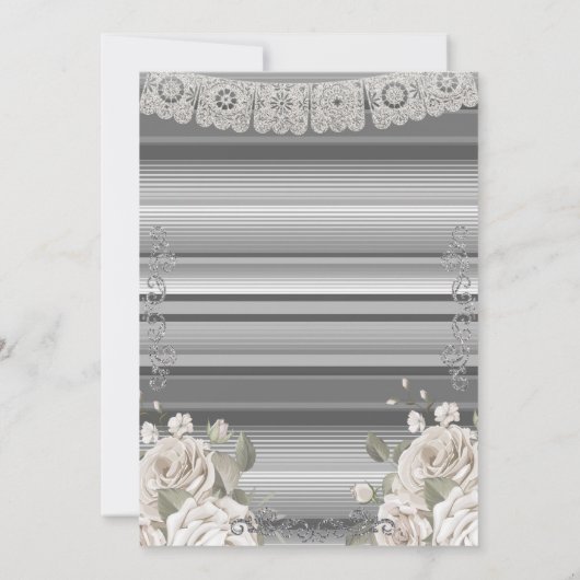 シルバーチャロフィエスタベビーシャワー招待状 招待状 (裏面)