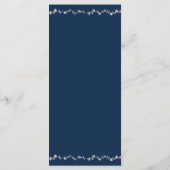 シルバーチャーストマス妖精のライトウィンターウェディングメニュー プログラム (裏面)