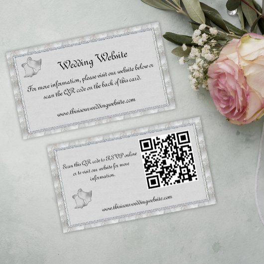 シルバーチャーチベル結婚ズのウェブサイト エンクロージャーカード