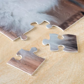 シルバーチンチラのペルシャ毛皮の猫茶色のバスケット ジグソーパズル (側面)