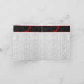 シルバーチータプリントパーソナライズされたデラックス カード (内部)