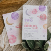 シルバーツザムーンガールの誕生日招待状 招待状