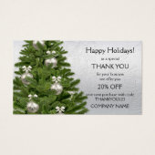 シルバーツリーホリデーズサンキュービジネスカード (正面)