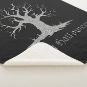 シルバーツリ不気味ーハロウィーン シェルパブランケット (3/4)