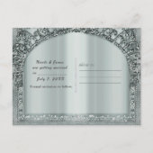 シルバーティアラクラウン&ダイヤモンドきらきら光る日付を保存 案内ポストカード (裏面)