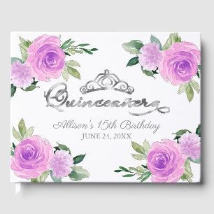 シルバーティアラライトパープルフローラキンセアニェラ ゲストブック