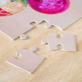 シルバーティンセルツリーとヴィンテージクリスマスオーナメント ジグソーパズル (側面)