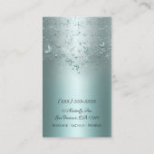 シルバーティール（緑がかった色）アクアスパークルフラッタバタフライ 名刺 (裏面)