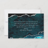 シルバーティール(緑がかった色)アゲ結婚ート サンキューカード (裏面)