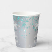 シルバーティール（緑がかった色）ジュエリドティアラキンセアニラ 紙コップ (右)