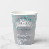 シルバーティール（緑がかった色）ジュエリドティアラキンセアニラ 紙コップ (正面)