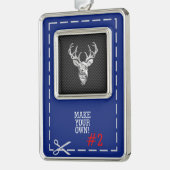 シルバーディアシーンの炭素繊維スタイルプリント シルバープレートフレームオーナメント (左)