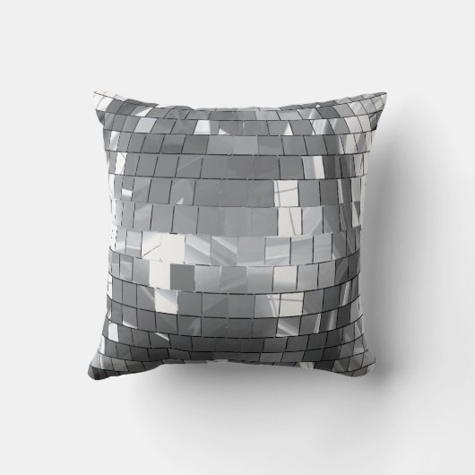 シルバーディスコのバレンタインデーと写真と文字 クッション (裏面)