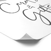 シルバーディスコのボールのサインとギフトサイン ポスター (角)