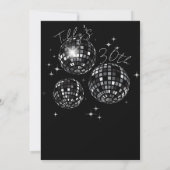 シルバーディスコパーティーモダンサプライズ誕生日パーティー 招待状 (裏面)