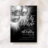 シルバーディスコボールでお祝いしよう 招待状