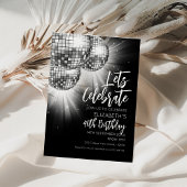 シルバーディスコボールでお祝いしよう 招待状