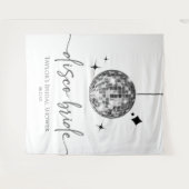 シルバーディスコボールディスコブライドブライダルシャワー タペストリー (正面(横))