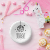 シルバーディスコボールディスコブライドブライダルシャワー ペーパーボウル (パーティー)