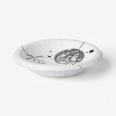 シルバーディスコボールディスコ花嫁ブライズシャワー ペーパーボウル (傾斜あり)