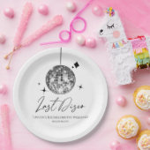 シルバーディスコボールラストディスコバチェロレッテパーティー ペーパープレート (パーティー)