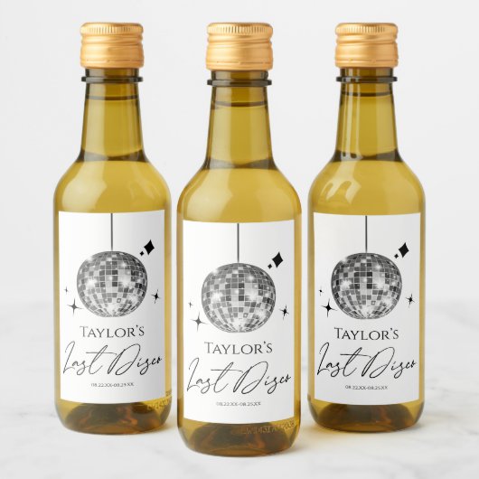 シルバーディスコボールラストディスコバチェロレッテ ワインラベル (ボトル)