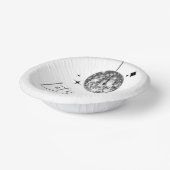 シルバーディスコボールレッツディスコ誕生日パーティー ペーパーボウル (傾斜あり)