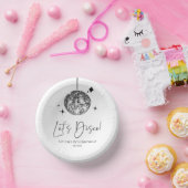 シルバーディスコボールレッツディスコ誕生日パーティー ペーパーボウル (パーティー)