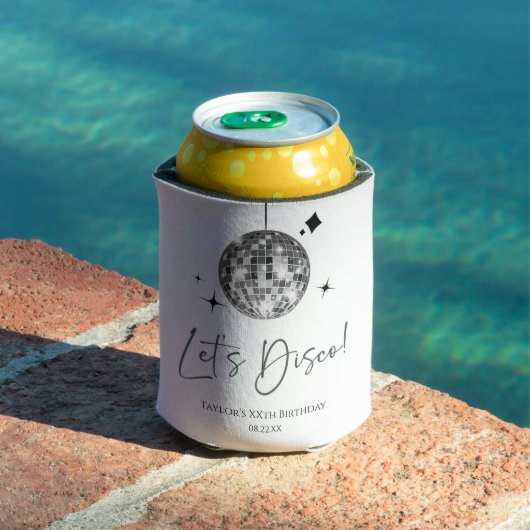 シルバーディスコボールレッツディスコ誕生日パーティー 缶クーラー (インサイチュ プール)