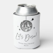 シルバーディスコボールレッツディスコ誕生日パーティー 缶クーラー (缶正面)