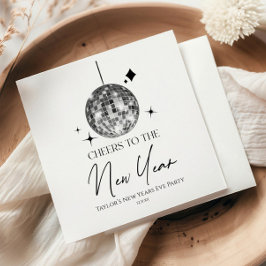 シルバーディスコボール応援ニューイヤーイブパーティー スタンダードランチョンナプキン