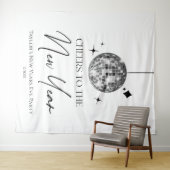 シルバーディスコボール応援ニューイヤーイブパーティー タペストリー (インサイチュ(横))