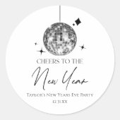 シルバーディスコボール応援ニューイヤーイブパーティー ラウンドシール (正面)