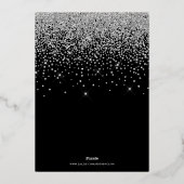 シルバーディスコボール新年のイブ仮装パーティー 箔招待状 (裏面)