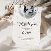 シルバーディスコボール誕生日 サンキューカード