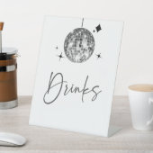 シルバーディスコボール飲料テーブルサイン 台座サイン (インサイチュ)