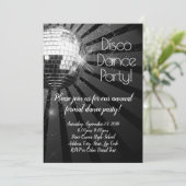 シルバーディスコボール70sプロムフォーマルダンスパーティー 招待状 (スタンド正面)